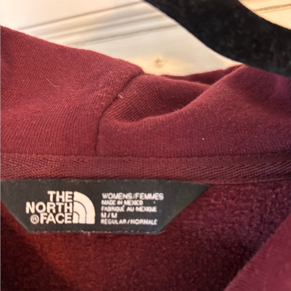 The North Face Burgundy Hoodie with Gold Accents - Picture 2 of 3
